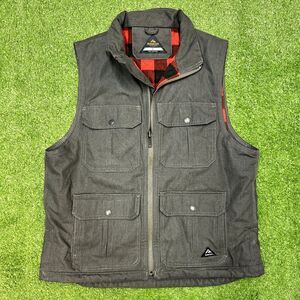 Ridgecut Men's Quilted Fleece-Lined Super-Duty Sanded Duck Vest, Grey L